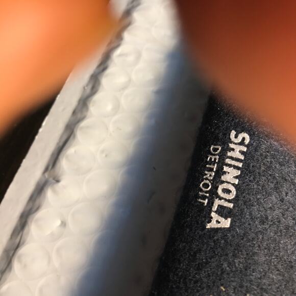 SHINOLA  DETROIT American Airlines Travel Case Blue Felt Zip Closure - Picture 6 of 7